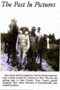 Cosey, Sam picture with mules