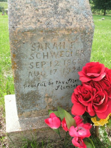 Ridenhour, Sarah Frances, headstone